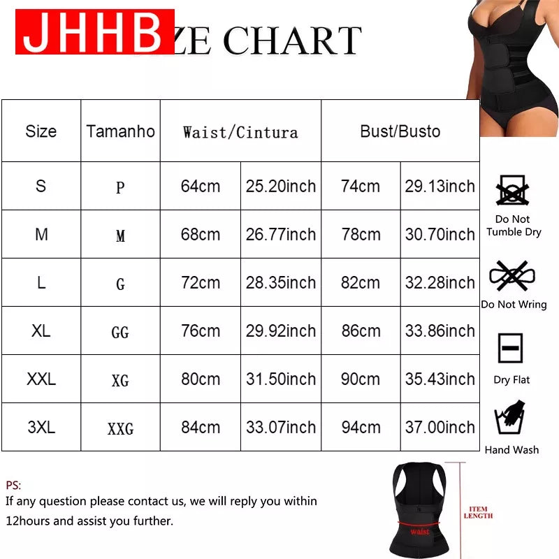 Suor Trainer Cintura Colete Espartilho Emagrecimento Para Perda De Peso Corpo Shaper Terno Sauna Compressão Cinto Barriga Tops Shapewear