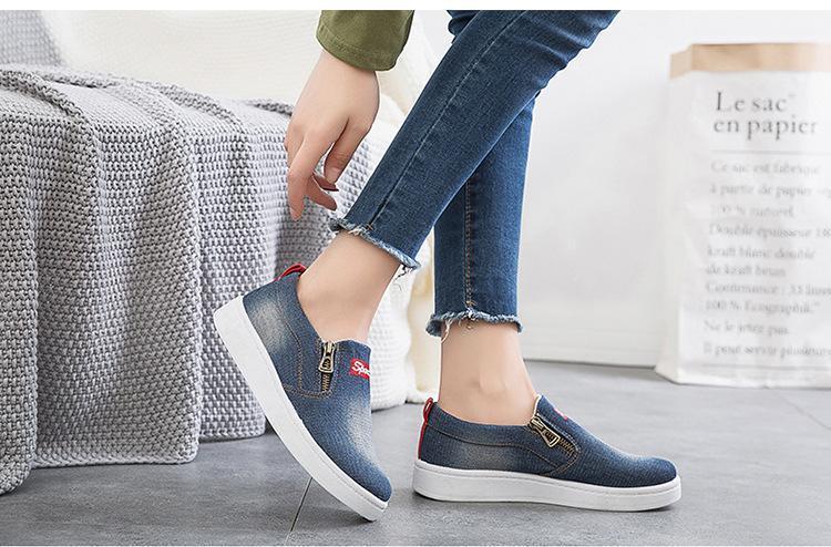 Tênis Casual Slip Denim